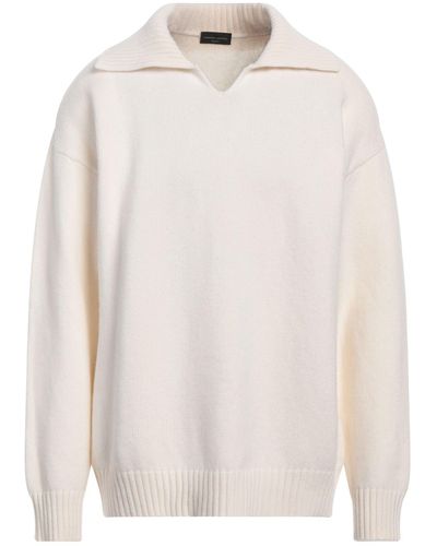 Roberto Collina Off Sweater Merino Wool, Cashmere - White