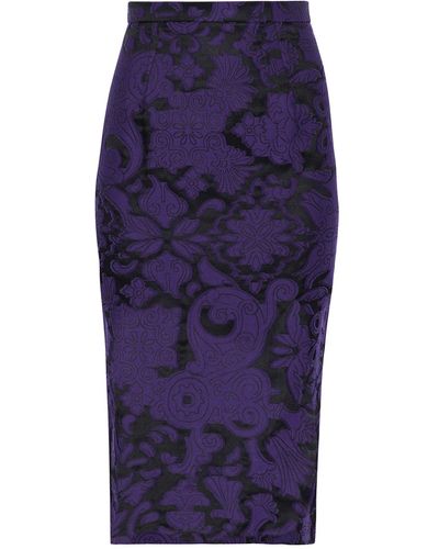 Roland Mouret Midi Skirt - Purple