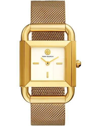 Tory Burch Orologio Phipps Luggage Donna in Acciaio Goldtone - Metallizzato