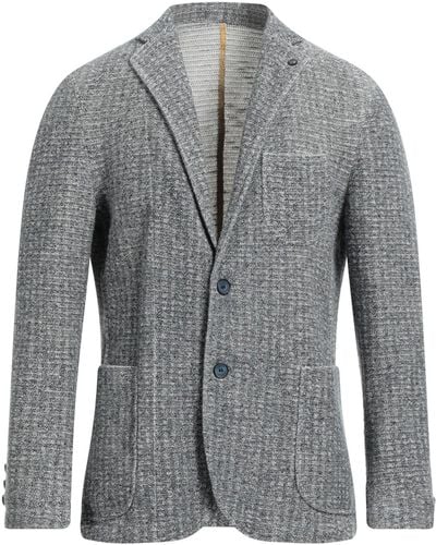 Barbati Slate Blazer Cotton, Polyester - Gray