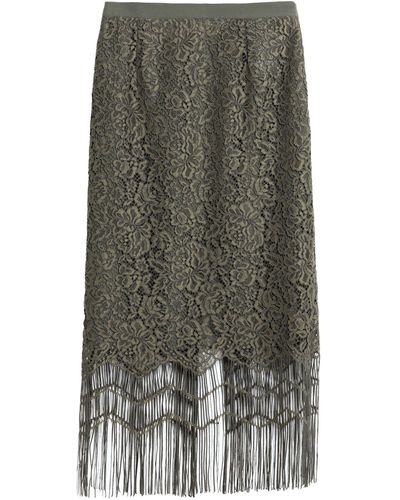 Anna Molinari Midi Skirt - Grey