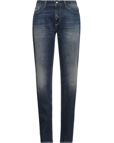 Stella Jean Pantalon en jean - Bleu