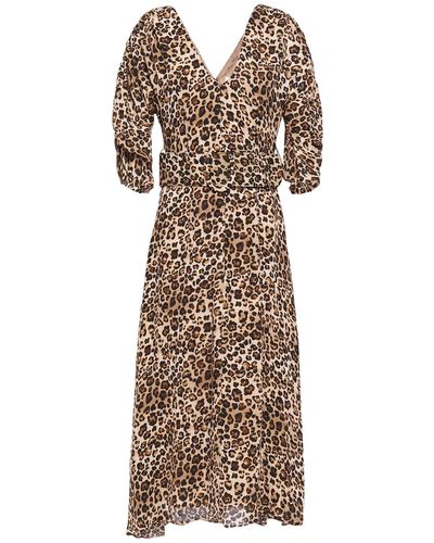 Nicholas Belted leopard-print silk-crepe midi dress - Mehrfarbig