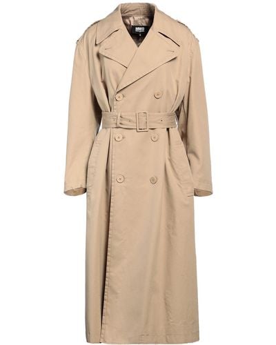 MM6 by Maison Martin Margiela Overcoat & Trench Coat - Natural