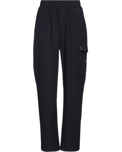 FAMILY FIRST Midnight Trousers Polyester, Viscose, Wool, Elastane - Blue