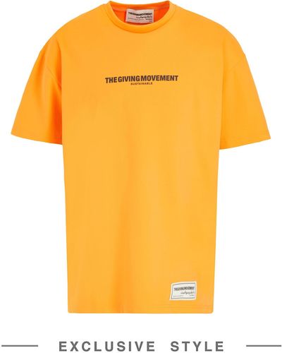 THE GIVING MOVEMENT x YOOX T-Shirt Recycled Polyester, Recycled Elastane - Yellow