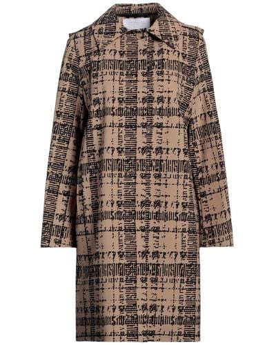 Harris Wharf London Overcoat & Trench Coat - Natural