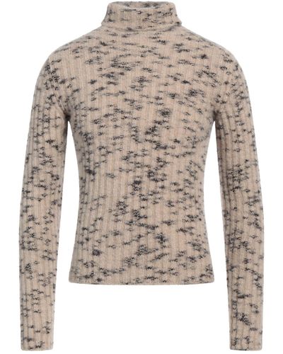 Raf Simons Khaki Turtleneck Mohair Wool, Wool, Polyamide - Natural