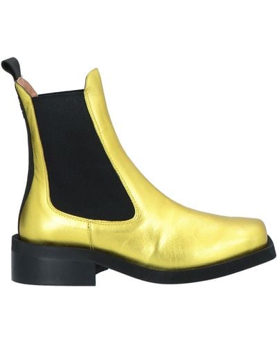 Ganni Ankle Boots - Yellow