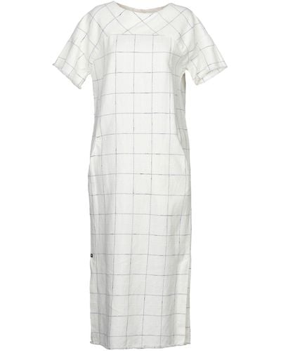 Manila Grace Midi-Kleid - Weiß