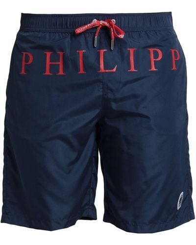 Philipp Plein Short de bain - Bleu