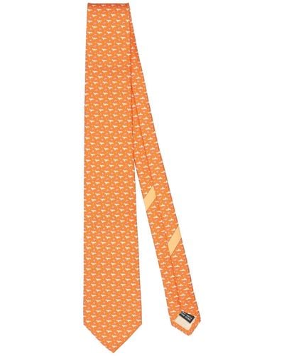 Ferragamo Ties & Bow Ties - Orange