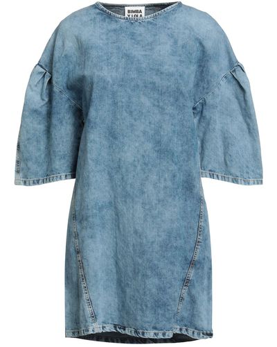 Mid-length dress Bimba y Lola Blue size S International in Polyester -  14019653