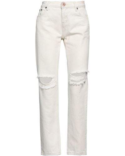 One Teaspoon Pantalon en jean - Blanc