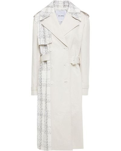 St. John Overcoat & Trench Coat - White