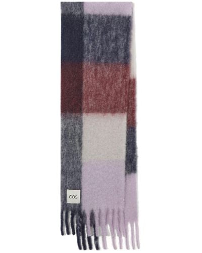 COS Oversized Mohair-blend Scarf - Purple