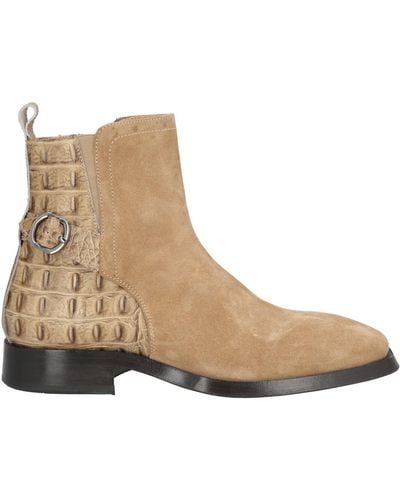 MICH SIMON Sand Ankle Boots Leather - Natural