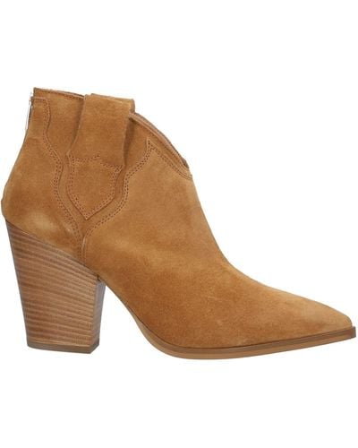 Janet & Janet Ankle Boots Soft Leather - Brown