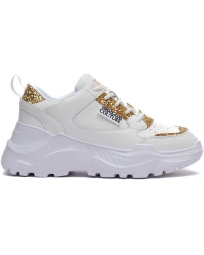 Versace Sneakers mit Glitter - Weiß