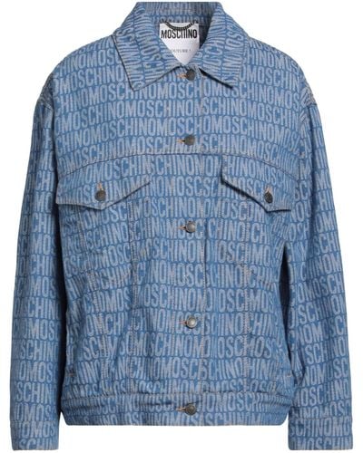 Moschino Denim Outerwear Cotton, Polyester - Blue