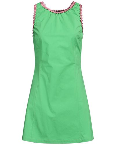 Boutique Moschino Light Mini Dress Cotton, Elastane - Green