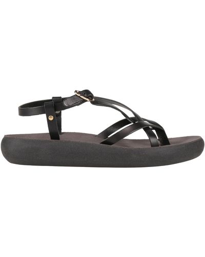 Ancient Greek Sandals Thong Sandal Cowhide - Black