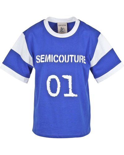 Semicouture T-shirts - Blau