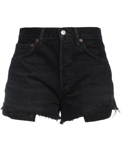 Agolde Denim Shorts Organic Cotton - Black