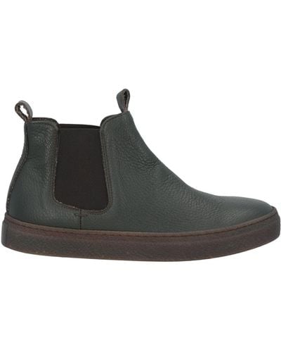 Pawelk's Dark Ankle Boots Leather - Black