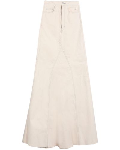 Rick Owens Denim Skirt - White