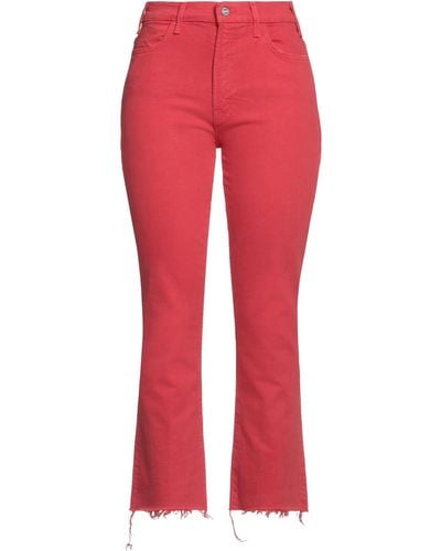 Mother Pantalon en jean - Rouge