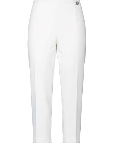 Blumarine Cropped Pants - White