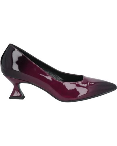 Marian Deep Court Shoes Leather - Purple