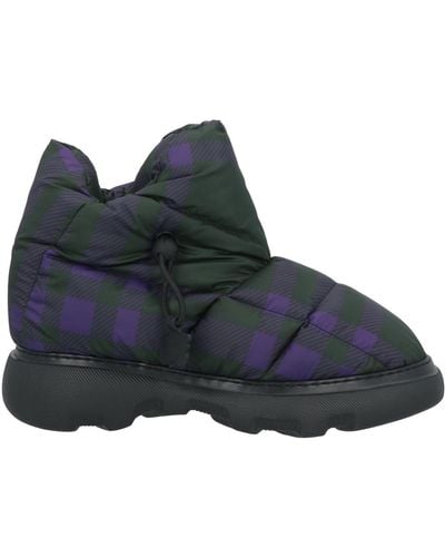 Burberry Dark Ankle Boots Textile Fibers - Blue