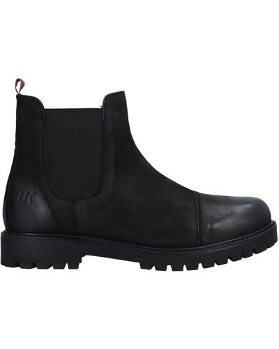 Lumberjack Ankle Boots Soft Leather, Stretch Fibers - Black