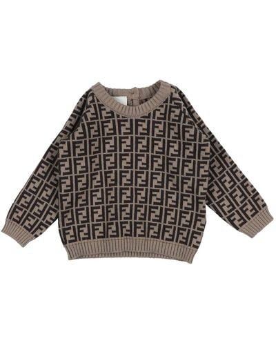 Fendi Dark Sweater Cotton, Cashmere, Wool - Brown