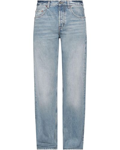 Saint Laurent Jeans Cotton, Cowhide - Blue