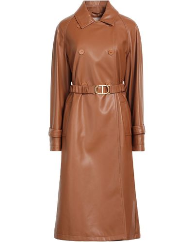 Twin Set Overcoat & Trench Coat - Brown