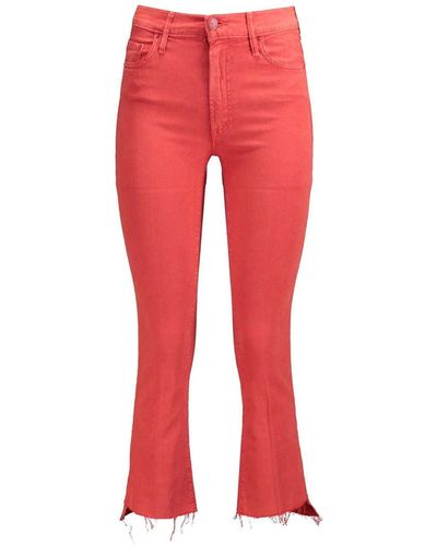 Mother Pantaloni Jeans - Rosso
