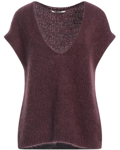 Pomandère Sweater Mohair Wool, Polyamide, Wool, Elastane - Purple