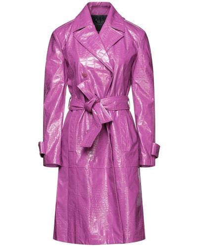 Pinko Overcoat & Trench Coat - Purple