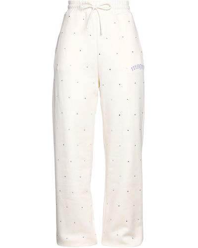 MSGM Ivory Trousers Cotton - White