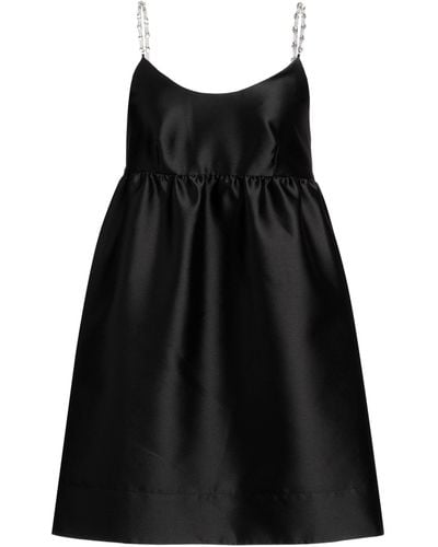 Sandro Crystal-embellished Satin Mini Dress - Black