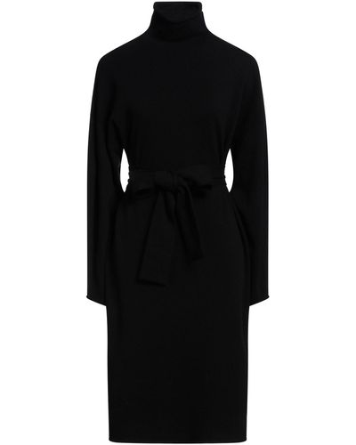 Malo Midi Dress Wool, Polyamide, Polyurethane - Black