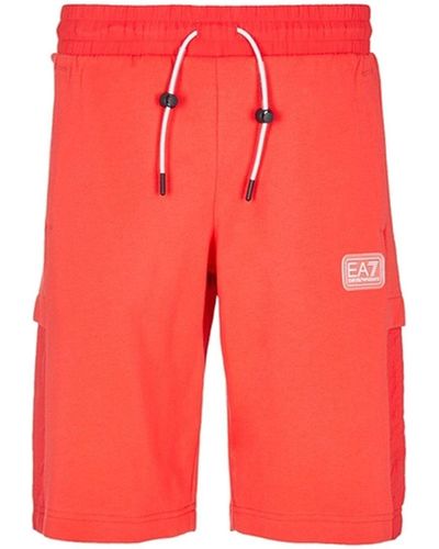 EA7 Shorts et bermudas - Rouge