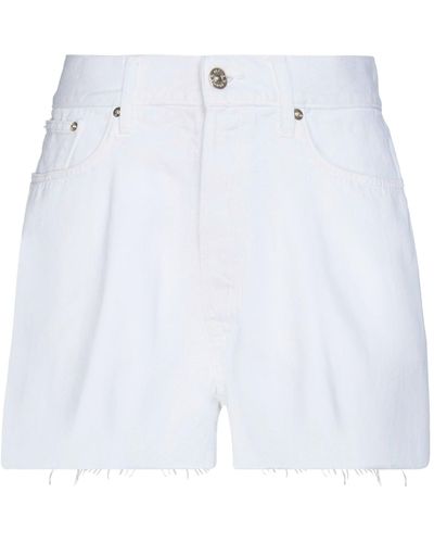 People Denim Shorts Cotton - White
