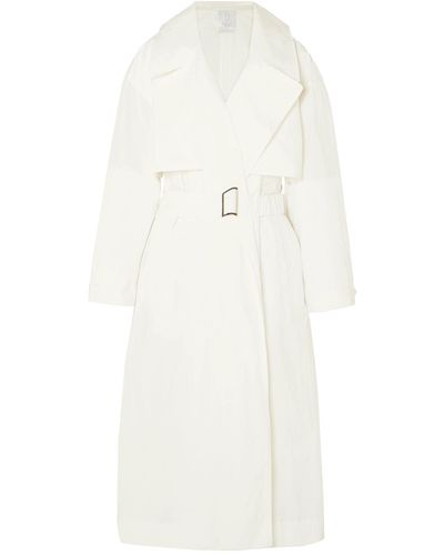 Deveaux New York Overcoat & Trench Coat - White