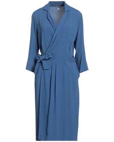 HER SHIRT HER DRESS Midi-Kleid - Blau