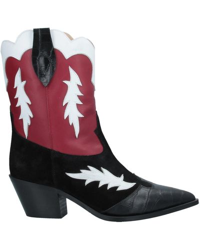 Manila Grace Ankle Boots - Red