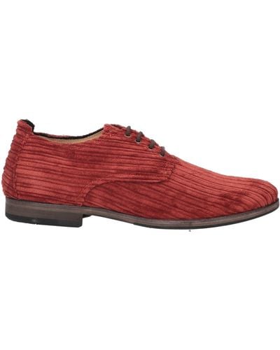 Giovanni Conti Rust Lace-Up Shoes Textile Fibres - Red